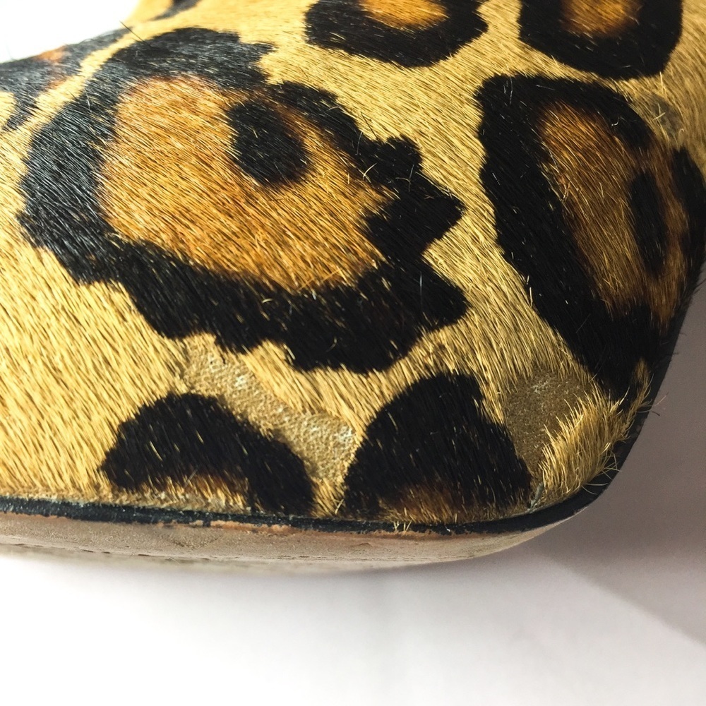 Sam Edelman Leopard Print Ankle Booties | Haircalf Leather | Size 8.5 - Picture 7 of 9
